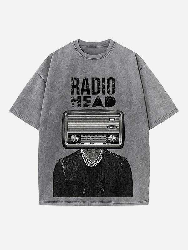Radiohead Print Round Neck T-shirt