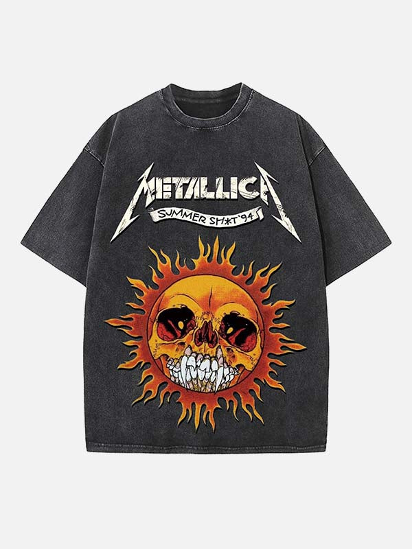 Metallica Print Round Neck T-shirt