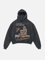 Tate McRae Print Slant Pockets Hoodie