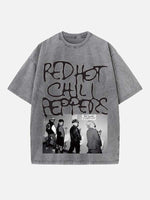 Red Hot Chili Peppers Print Round Neck T-shirt