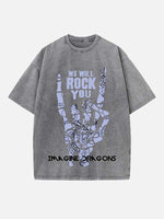 Imagine Dragons Print Round Neck T-shirt