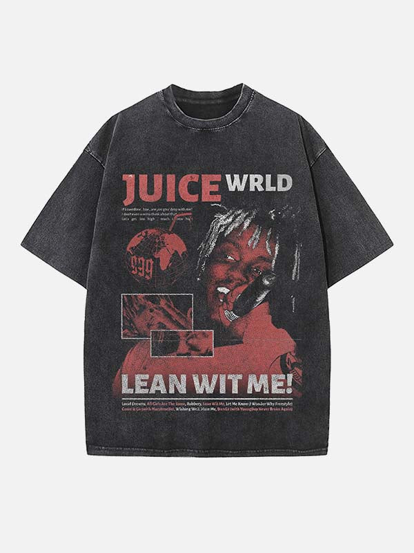 Juice WRLD Print Round Neck T-shirt