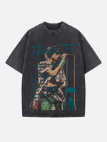 Dominic Fike Print Round Neck T-shirt