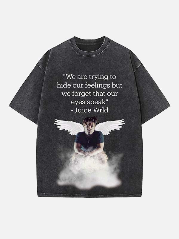 Juice WRLD Print Round Neck T-shirt