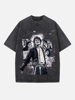 Michael Jackson Print Round Neck T-shirt