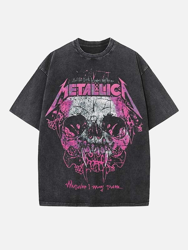 Metallica Print Round Neck T-shirt