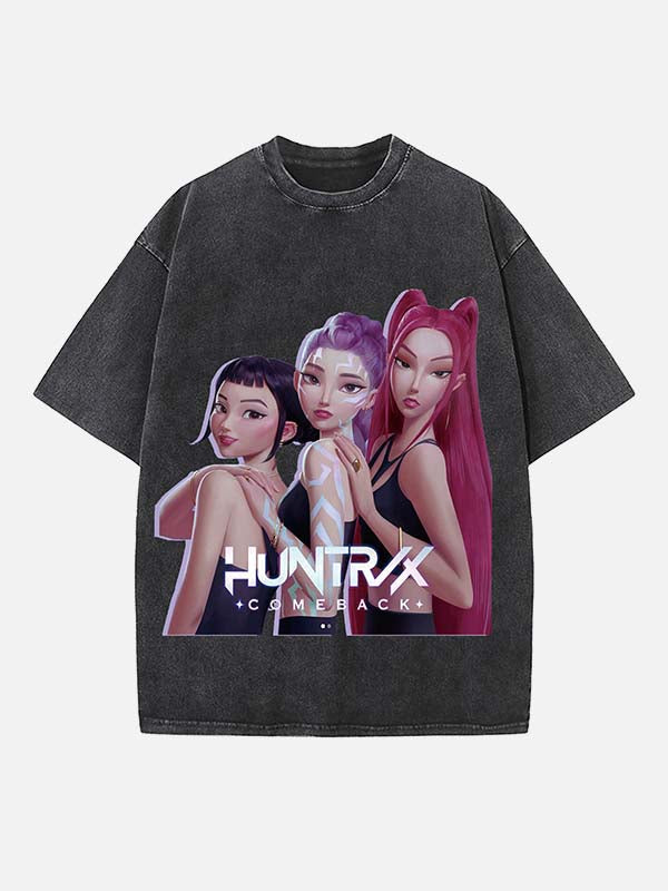 HUNTR/X Print Round Neck T-shirt