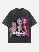 HUNTR/X Print Round Neck T-shirt
