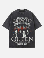 Queen Print Round Neck T-shirt