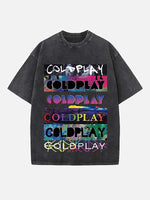 Coldplay Print Round Neck T-shirt