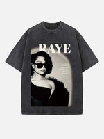 Raye Print Round Neck T-shirt
