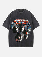 Creedence Clearwater Revival Print Round Neck T-shirt