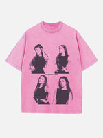 Madison Beer Print Round Neck T-shirt