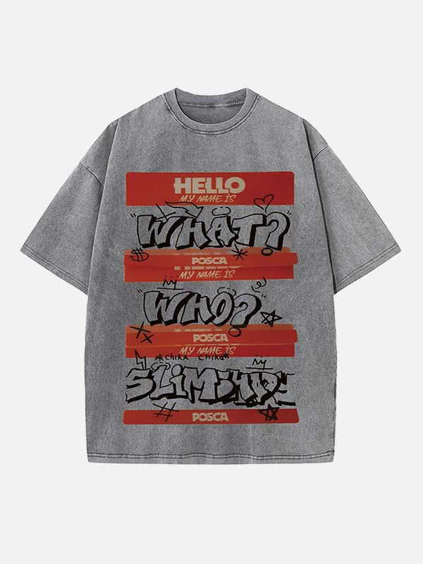 Eminem Print Round Neck T-shirt