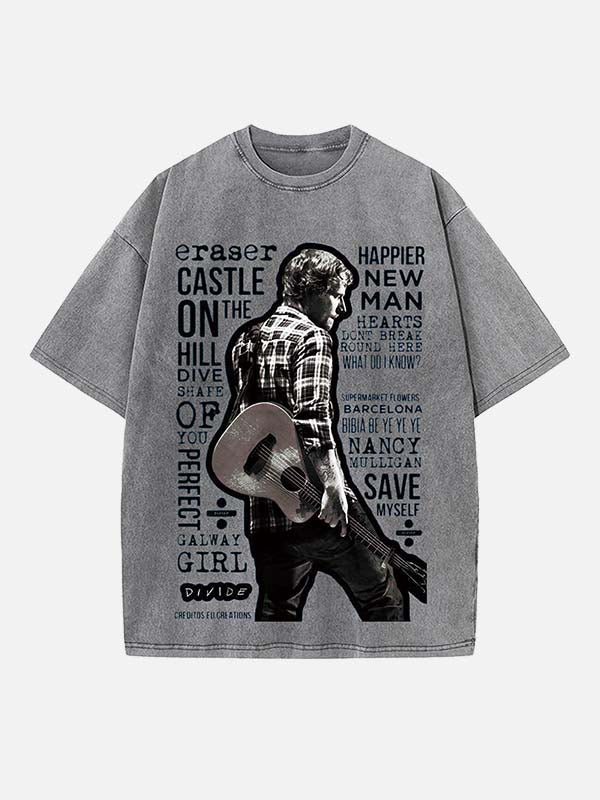 Ed Sheeran Print Round Neck T-shirt