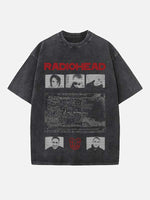 Radiohead Print Round Neck T-shirt