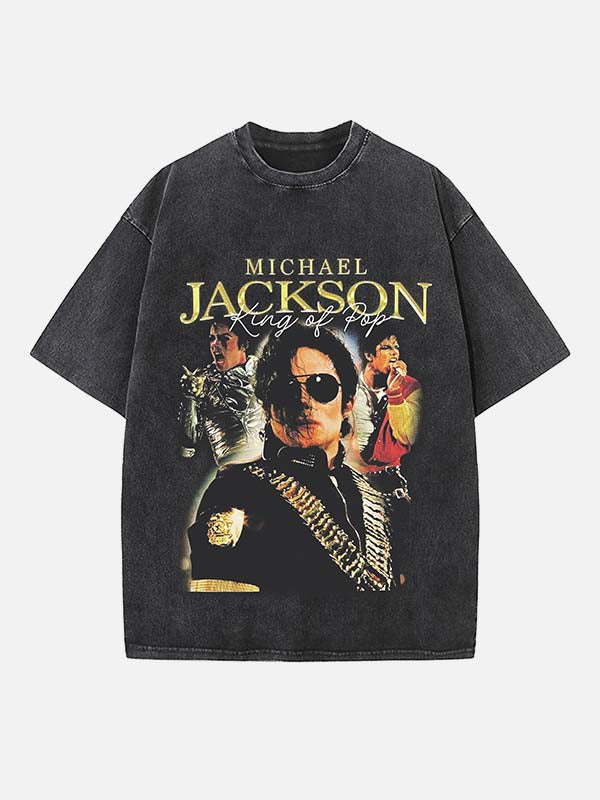 Michael Jackson Print Round Neck T-shirt