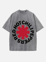 Red Hot Chili Peppers Print Round Neck T-shirt