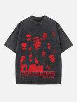 Radiohead Print Round Neck T-shirt
