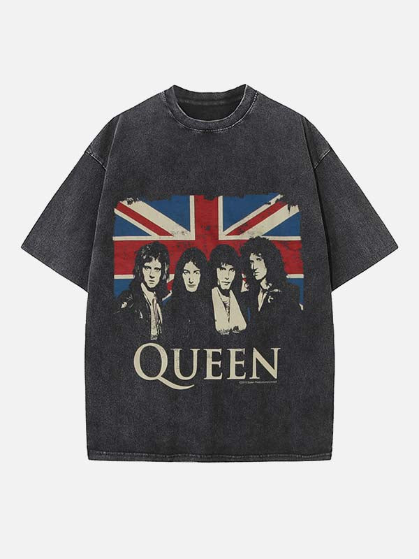 Queen Print Round Neck T-shirt