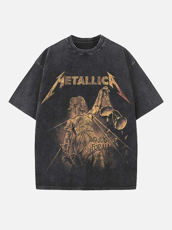 Metallica Print Round Neck T-shirt