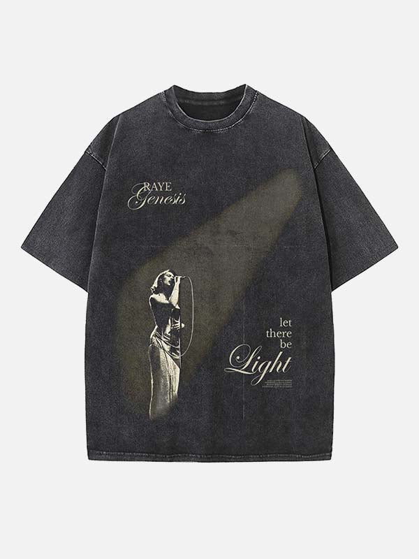 Raye Print Round Neck T-shirt