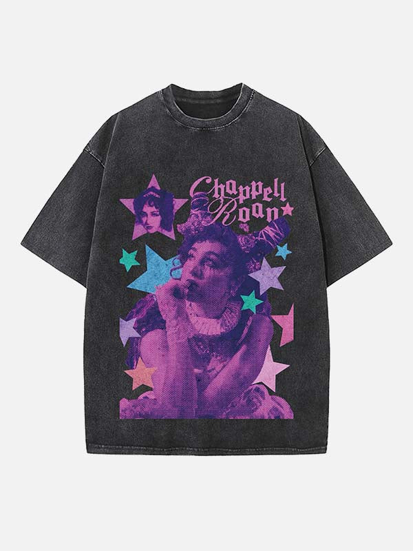 Chappell Roan Print Round Neck T-shirt