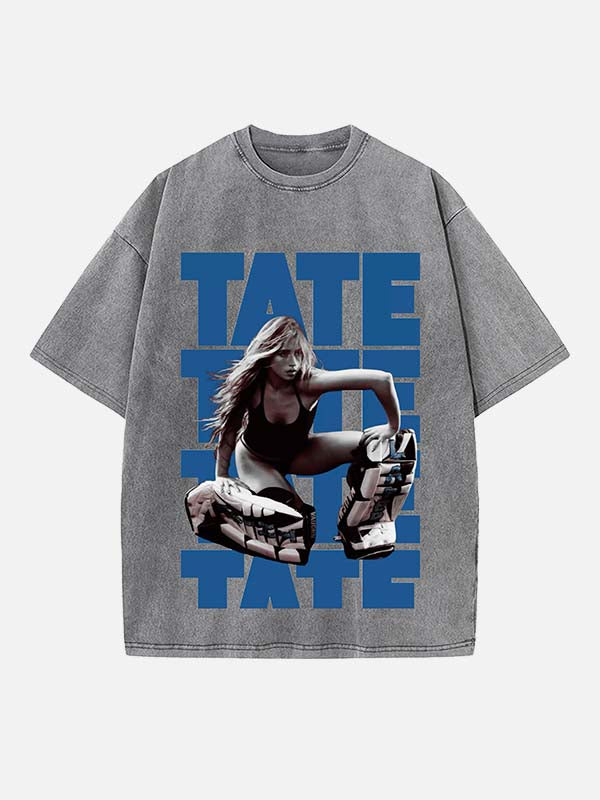 Tate McRae Print Round Neck T-shirt