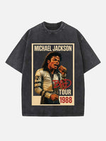 Michael Jackson Print Round Neck T-shirt
