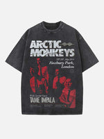 Arctic Monkeys Print Round Neck T-shirt