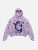 Dua Lipa Print Slant Pockets Hoodie