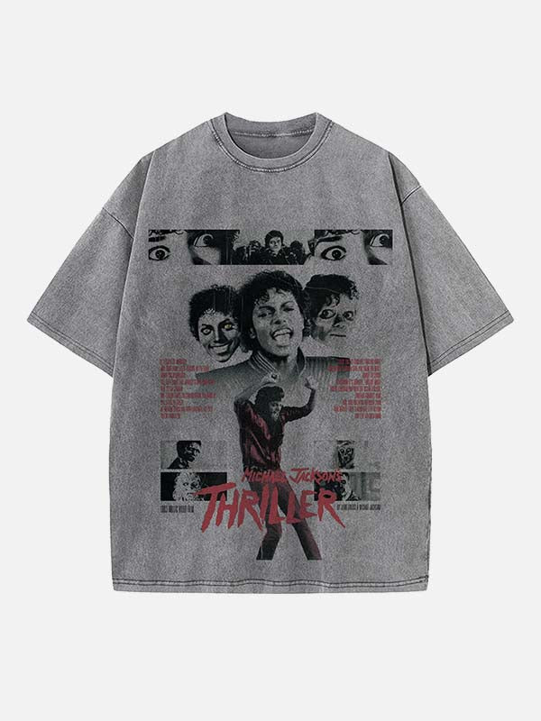 Michael Jackson Print Round Neck T-shirt