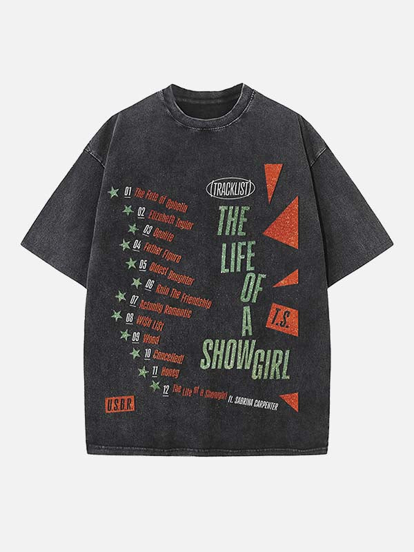 Taylor Swift Print Round Neck T-shirt