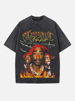 2Pac Print Round Neck T-shirt
