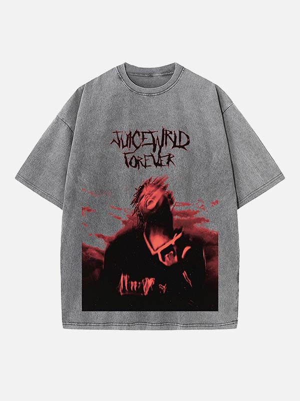 Juice WRLD Print Round Neck T-shirt