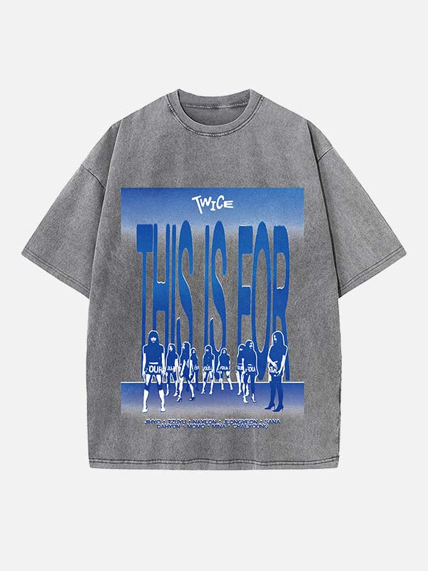 TWICE Print Round Neck T-shirt