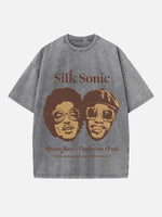 Bruno Mars Print Round Neck T-shirt