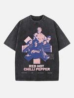 Red Hot Chili Peppers Print Round Neck T-shirt