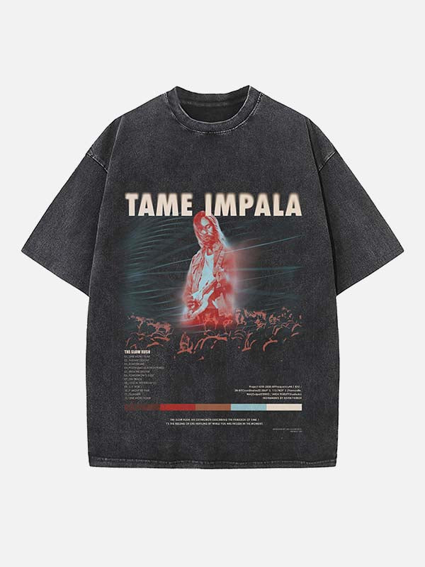Tame Impala Print Round Neck T-shirt