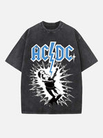 AC/DC Print Round Neck T-shirt