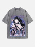 Aespa Karina Print Round Neck T-shirt