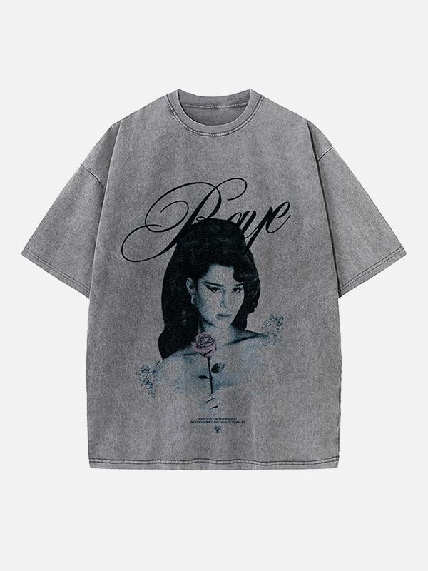 Raye Print Round Neck T-shirt