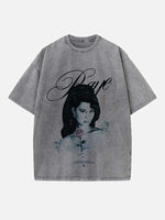 Raye Print Round Neck T-shirt