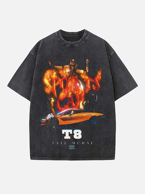 Tate McRae Print Round Neck T-shirt