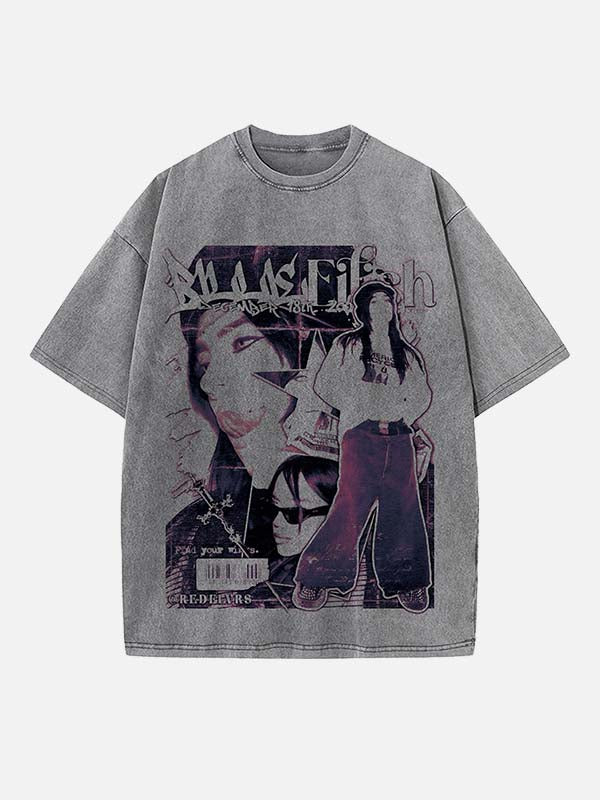 Billie Eilish Print Round Neck T-shirt