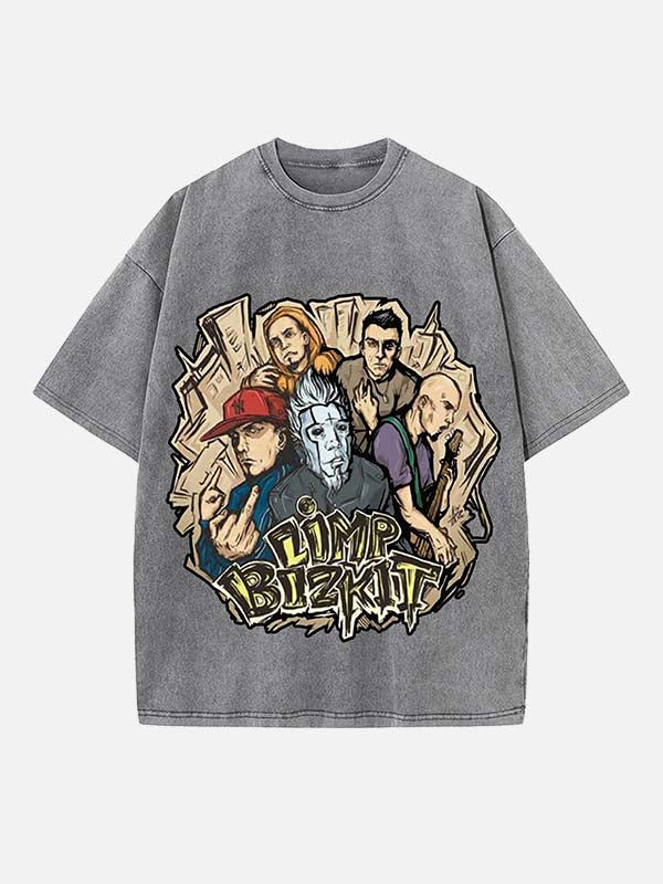 Limp Bizkit Print Round Neck T-shirt