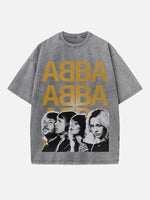 ABBA Print Round Neck T-shirt