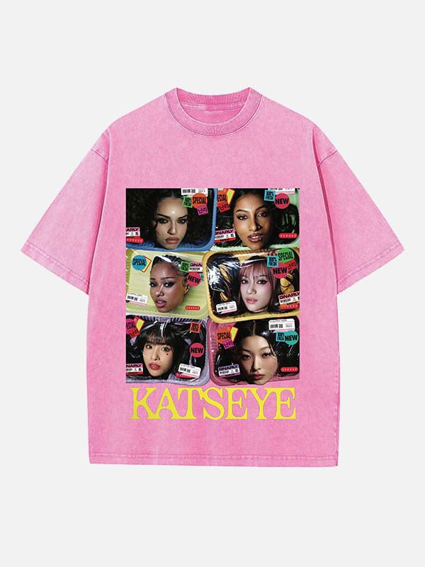 KATSEYE Print Round Neck T-shirt