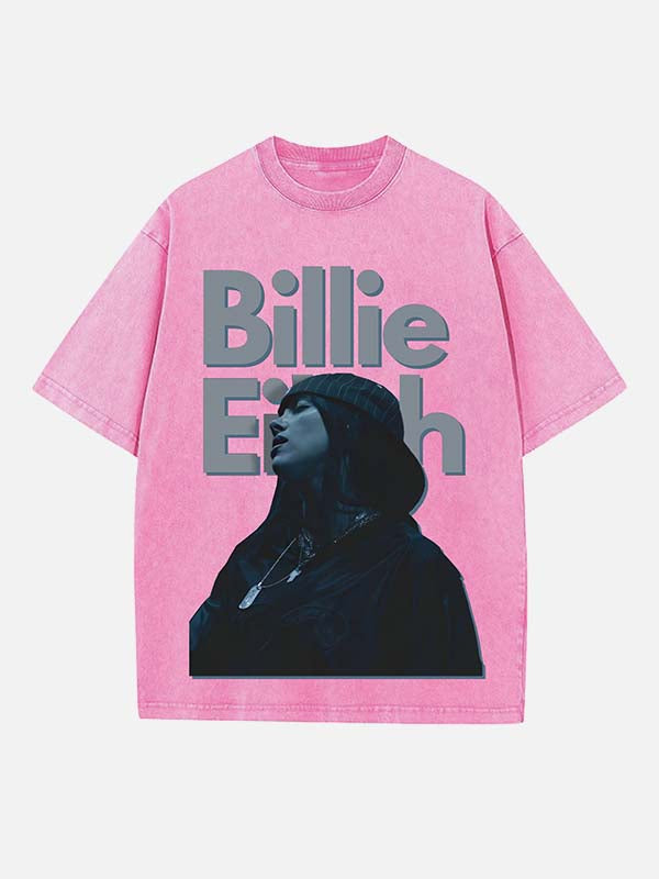 Billie Eilish Print Round Neck T-shirt