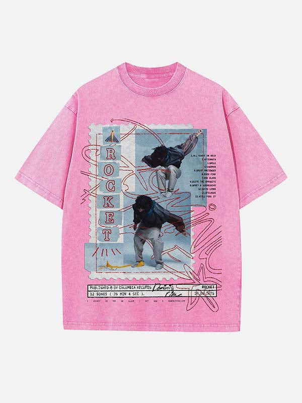 Dominic Fike Print Round Neck T-shirt